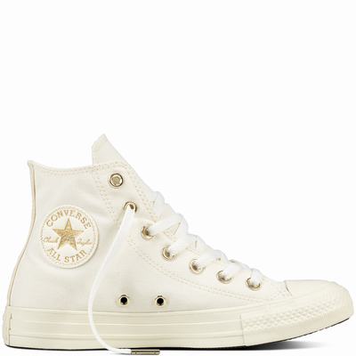 Converse Chuck Taylor All Star Mono Glam High Tops Womens - Beige/Gold Shoes (306GVMTA)